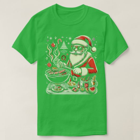 T-shirt GrillMaster Père Noël Christmas BBQ Bash Tee (Design devant)