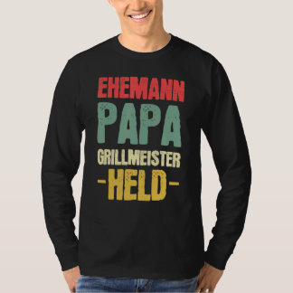 T-shirt Grillmeister A Tenu Père Papa Mari