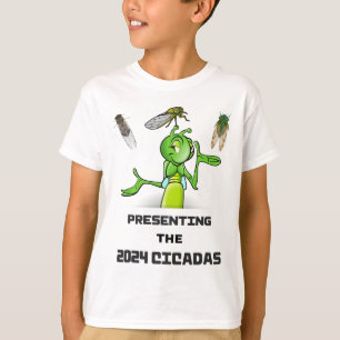 T-shirt Grillon drôle présentant des cigales insectes enva