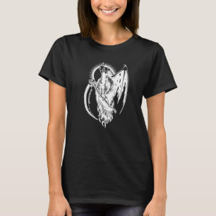T-shirt Grim Devil Wing Occult Dark Art Metal Goth