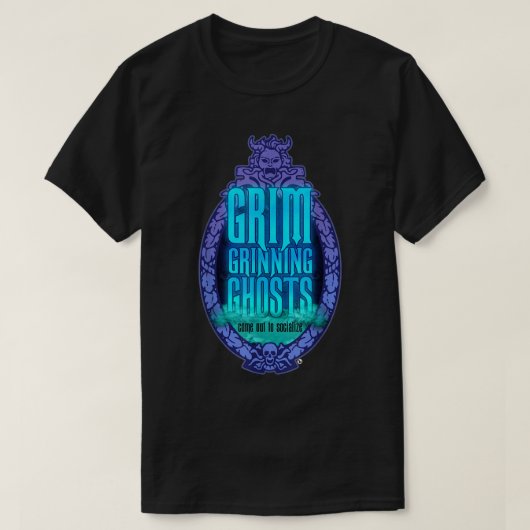 T-shirt Grim Grinning Ghost Haunted Socialize Tee for Men (Design devant)