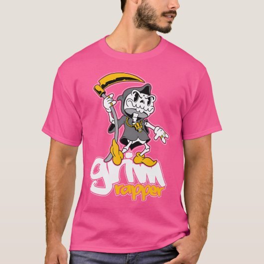 T-shirt Grim Rapper - Funny Vieux Hip hop Funny Rappe (Devant)