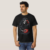T-shirt Grim Reaper calling on a red phone (Devant entier)