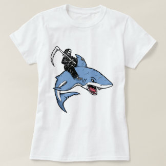 T-shirt Grim Reaper chevauchant un requin