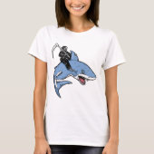 T-shirt Grim Reaper chevauchant un requin (Devant)