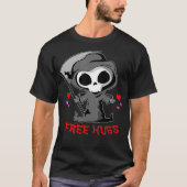 T-shirt Grim Reaper Death Free Hugs Easy Funny Halloween (Devant)