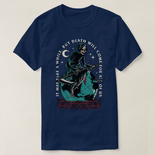T-shirt Grim Reaper Death Soul Collector Grunge Gothic Hal (Design devant)