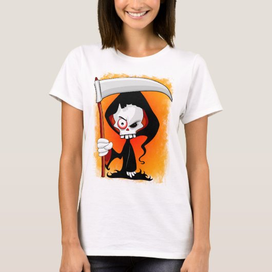 T-shirt Grim Reaper Déplaisant Drôle Cartoon (Devant)