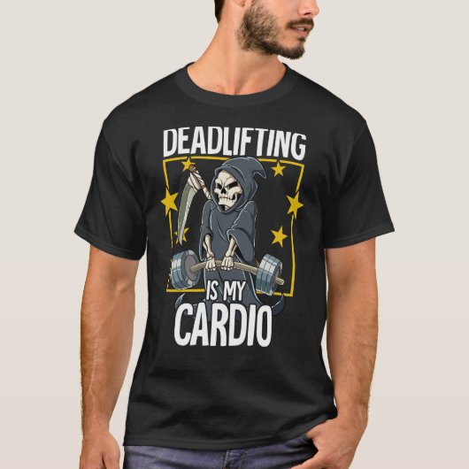 T-shirt Grim Reaper Gym Weight Training Deadlift (Devant)