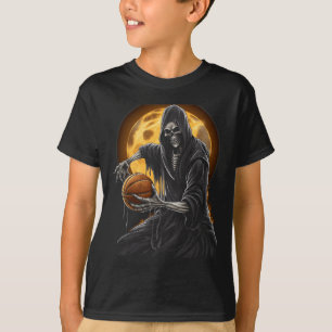 T-shirt Grim Reaper Jouer Basketball Tee - shirts graphiqu