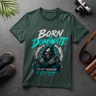 T-Shirt Grim Reaper Né Pour Dominer | Sauvage