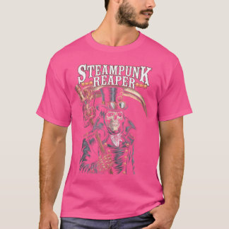 T-shirt Grim Reaper Steampunk Mort Dieu Gears Top Hat Scif