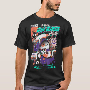 T-shirt Grim Reapurr Neko Chat Moissonneur Grim Chaton Mag