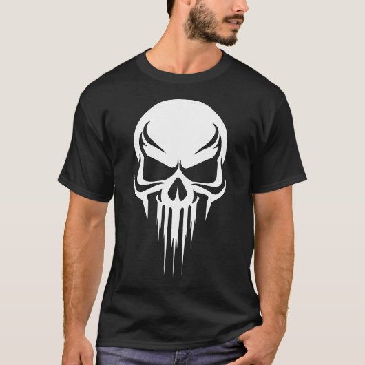 T-shirt Grim Specter Dripping Skull Graphic (Devant)