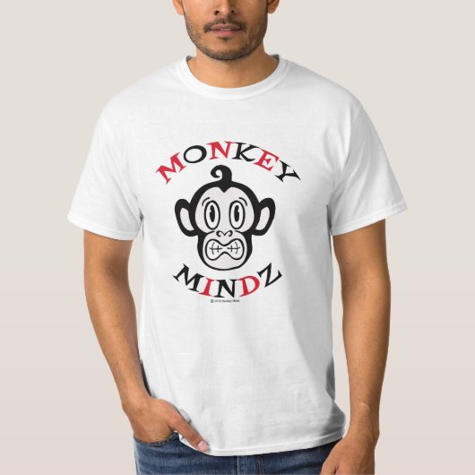 T-shirt Grimacerie du logo de Mindz de singe (Devant)