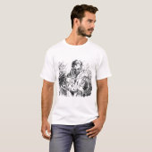 T-shirt Grimm Reaper Squelette de mort bébé Horreur abstra (Devant entier)