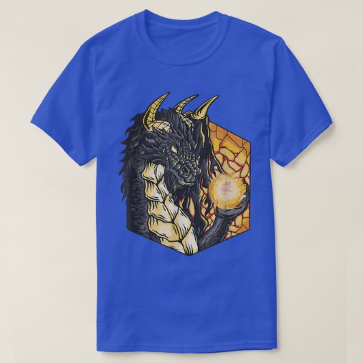 T-shirt Grimmiger Dragon has piglet pig in your hand  (Design devant)