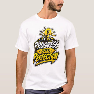 T-shirt Grimpeur de montagne de progrès sur la perfection