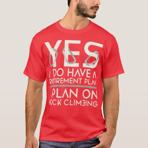 T-shirt Grimpeur Escalade de la roche de retraite