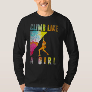 T-shirt Grimpeuse de blocs Femmes Filles Enfants Rocher