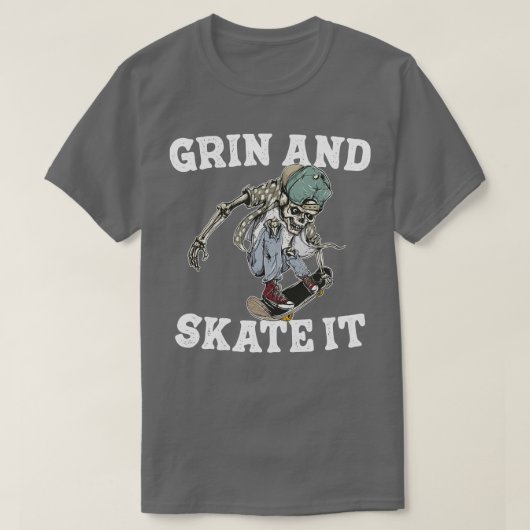 T-shirt Grin et skate (Design devant)
