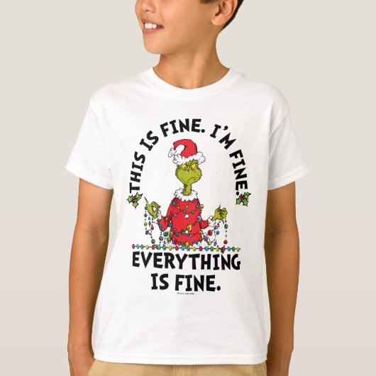 T-shirt Grinch | Everything is Fine (Devant)