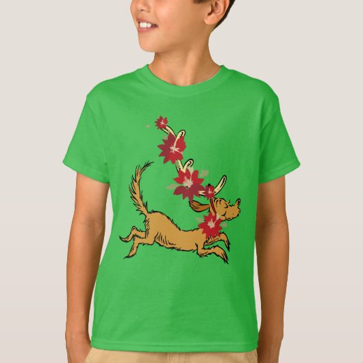 T-shirt Grinch | Max Poinsettia de Noël (Devant)