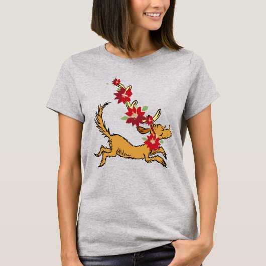 T-shirt Grinch | Max Pointsettia de Noël (Devant)