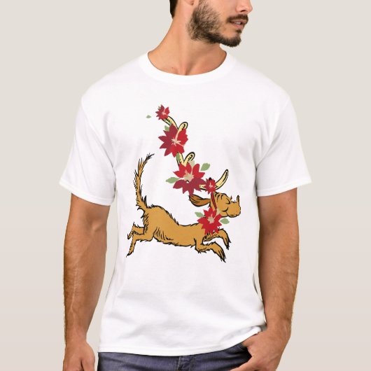 T-shirt Grinch | Max Pointsettia de Noël (Devant)