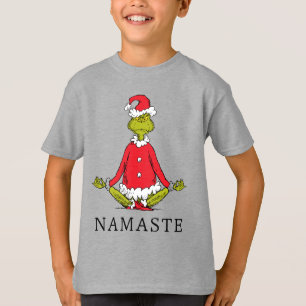 T-shirt Grinch Namaste Père Noël