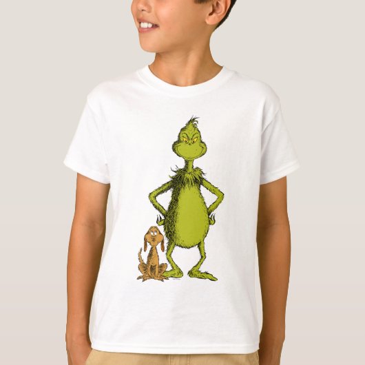 T-shirt Grinch | posture de Max et Grinch (Devant)