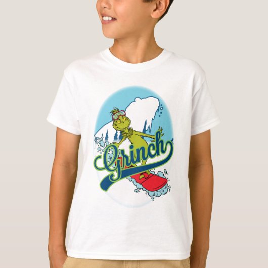 T-shirt Grinch Snowboarding (Devant)