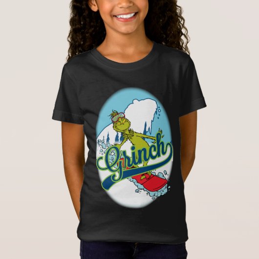 T-Shirt Grinch Snowboarding (Devant)