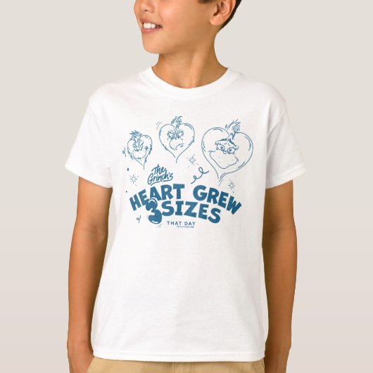 T-shirt Grinch's Heart Grew 3 Tailles (Devant)