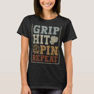 T-shirt Grip Hit Pin Répétition - Lutte Vintage Arm Hommes