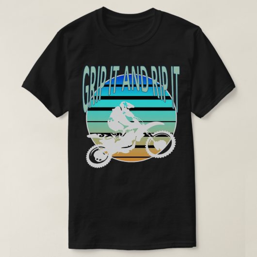 T-shirt Gripper Et Rip It Dirt Vélo Retro Freestyle MX (Design devant)