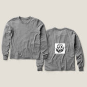 t-shirt gris à manches longues avec motif (Motif recto et verso)