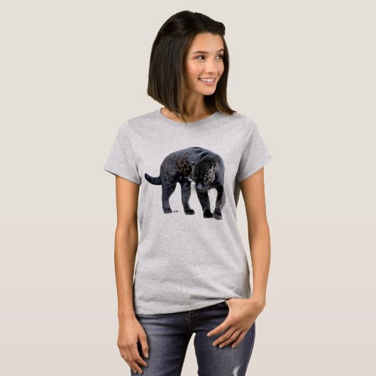 T-shirt gris acier femme Jaguar Diablo (Devant entier)