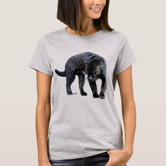 T-shirt gris acier femme Jaguar Diablo (Devant)