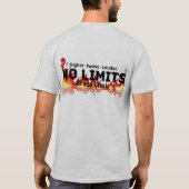 T-shirt gris avant et arrière sans limite (Dos)