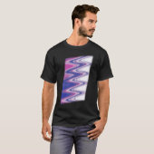 T-shirt gris bleu Fuchsia (Devant entier)