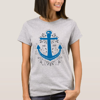 T-shirt gris-clair d'Ancre de la connaissance,