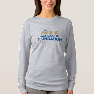T-shirt gris de la douille des femmes long