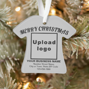 T-shirt gris de Noël d'affaires forme acrylique