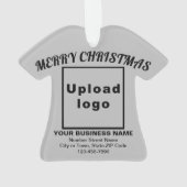 T-shirt gris de Noël d'affaires forme acrylique (dos)