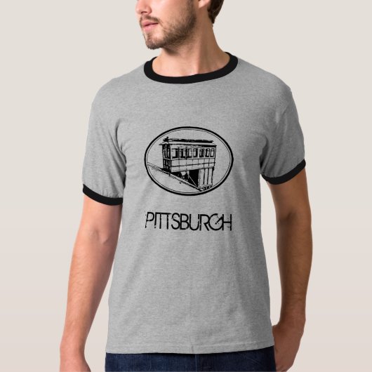 T-shirt Gris de pente de Pittsburgh (Devant)