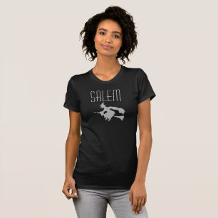 T-shirt gris de sorcière de Salem le Massachusett