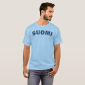 T-shirt gris d'ensemble de Suomi Finlande (Devant entier)