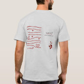 T-shirt gris design cadeau de Saint Valentin pour  (Dos)