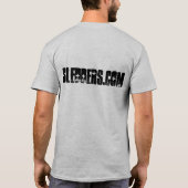 T-shirt gris d'icône de Sledders.com (Dos)